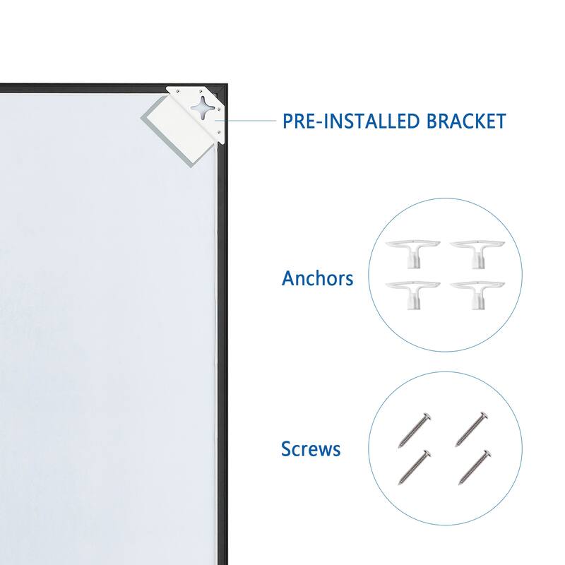Rectangle Metal Framed Beveled Edge Bathroom Vanity Mirror