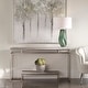 preview thumbnail 2 of 2, Uttermost 25399 Clea 14" Wide Faux Leather Top Stainless Steel Console