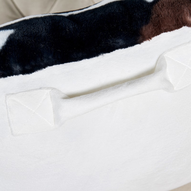 FauxFur Animal Pattern Reading Pillow Cover(Cover ONLY, NO INSERT)
