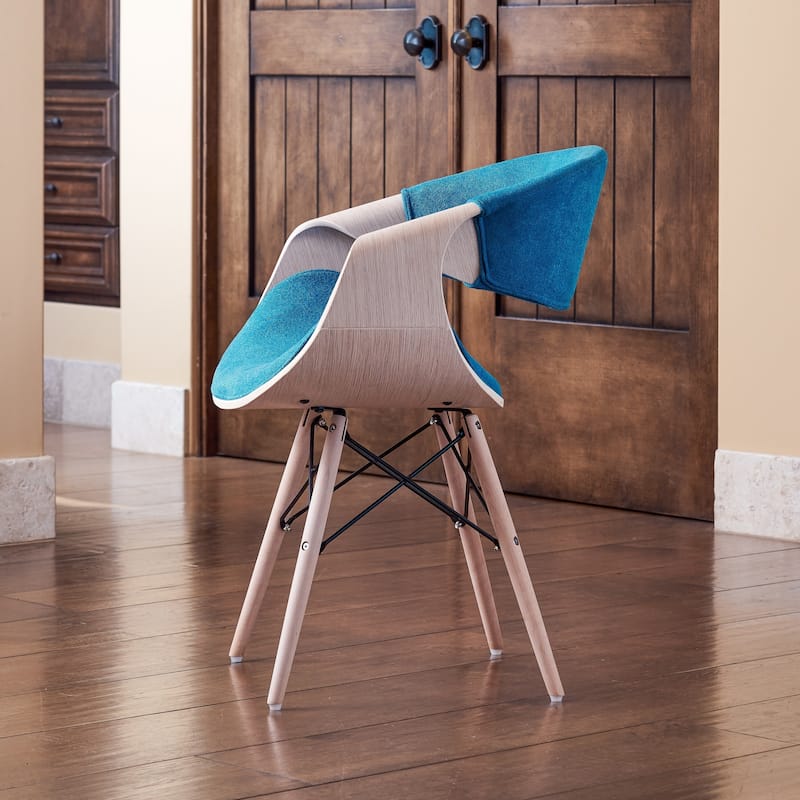 Carson Carrington Contemporary Teal Velvet Accent Chair