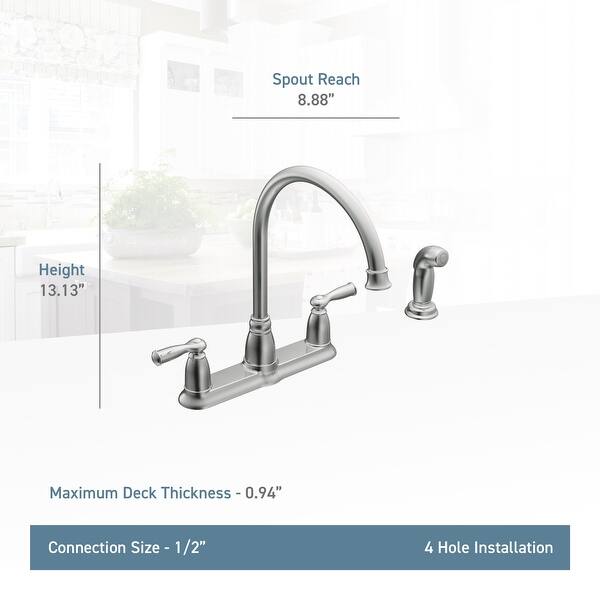 Moen Banbury High-Arc Kitchen Faucet with Side Spray