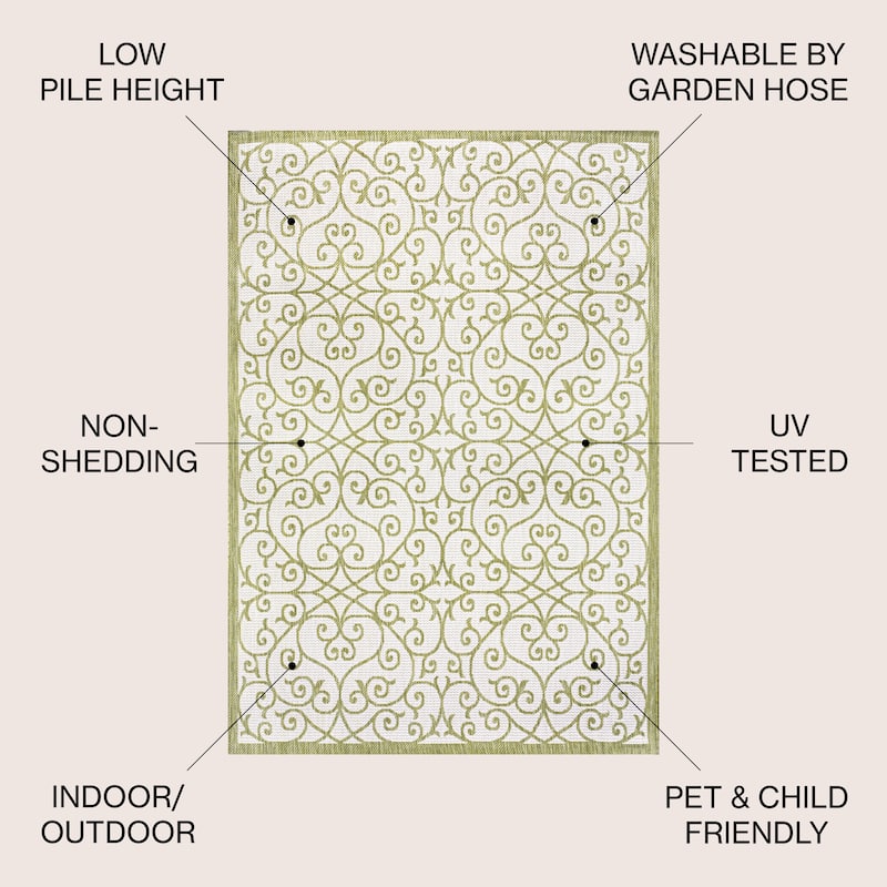 JONATHAN Y Ourika Textured Weave Indoor/Outdoor Area Rug