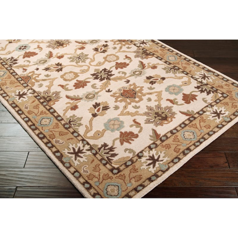 Livabliss Traditional Caesar Border Area Rug