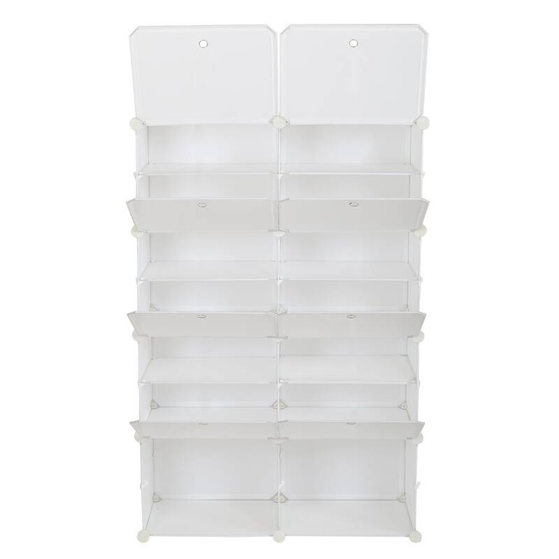 14-Cube 7-Tier Portable Shoe Rack Organizer Shelf Storage