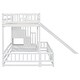 preview thumbnail 14 of 38, Twin Over Full Bunk Bed with Slide,Storage Staircase