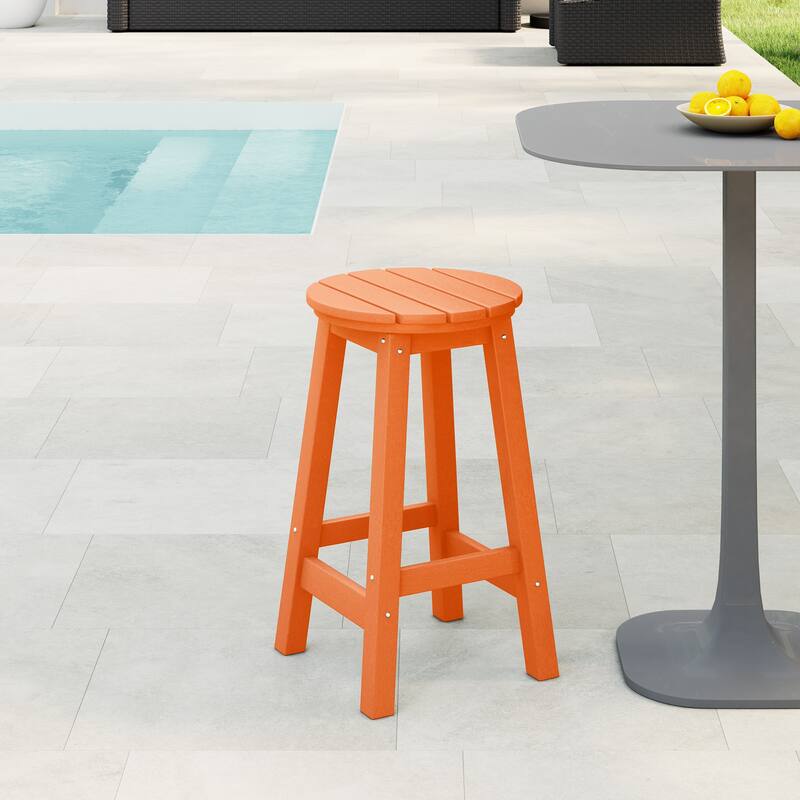 Laguna Hdpe All Weather Outdoor Patio 24" Round Counter Stool