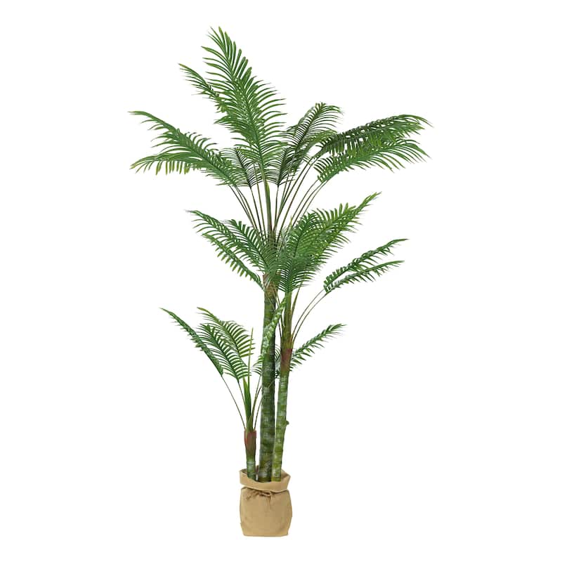 Artificial Palm Tree - Large Faux Potted Tropical Plant for Indoor or Outdoor Decoration (Set of 2)