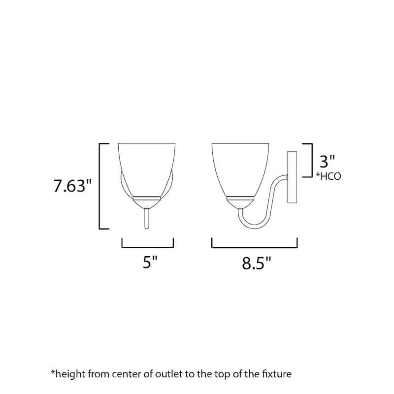 Maxim 11381 Axis 8" Tall Bathroom Sconce