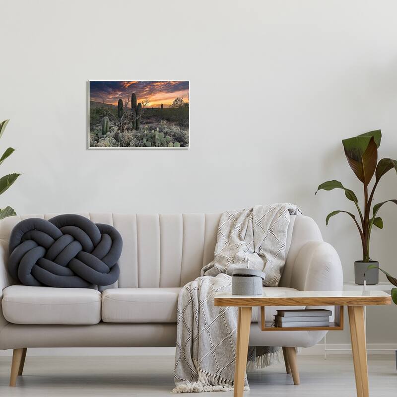 Stupell Arid Desert Cactus Sunset Wall Plaque, Design By Nathan Larson