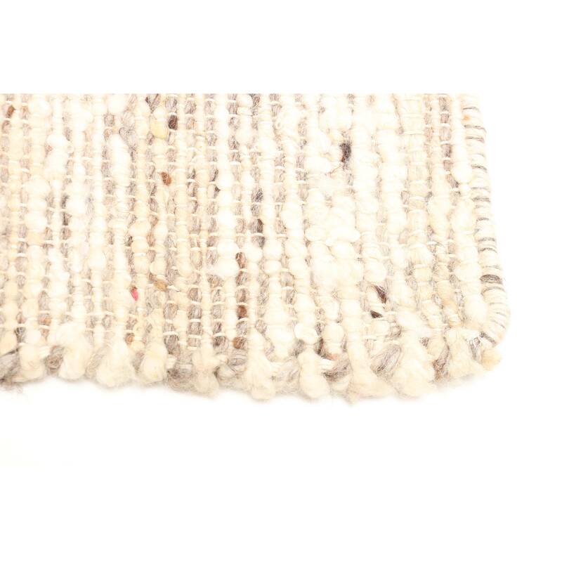 ECARPETGALLERY Braid weave Sienna Tan Wool Rug - 5'0 x 7'8