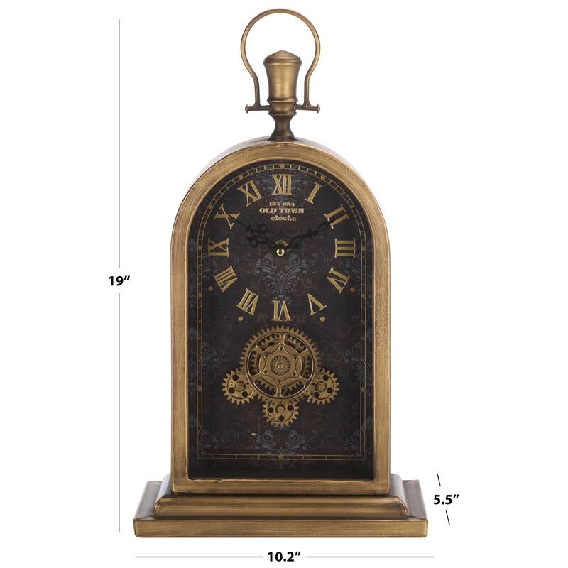 SEI Furniture Maximilian Bell Table Clock - 10"W x 6"D x 19"H