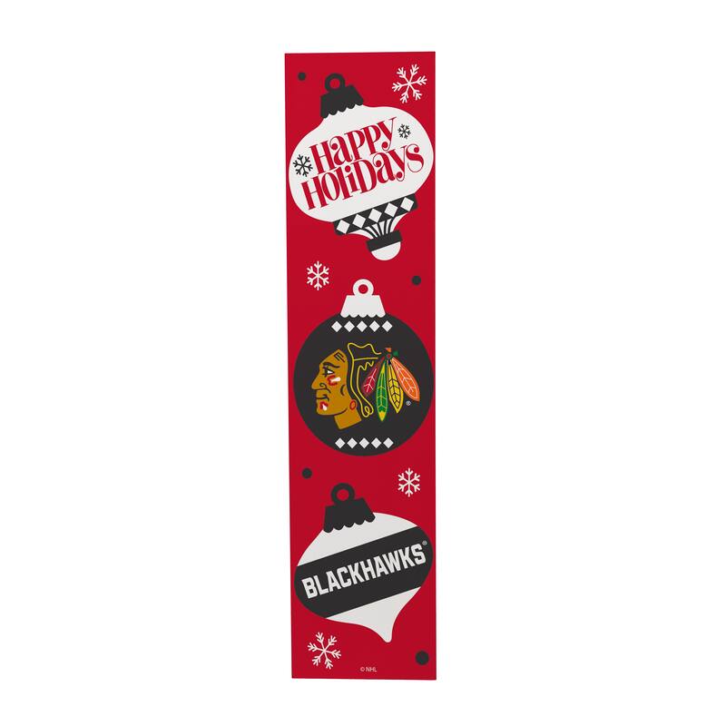 47" Double Sided Seasonal Porch Leaner, Chicago Blackhawks - 47" x 11.25"