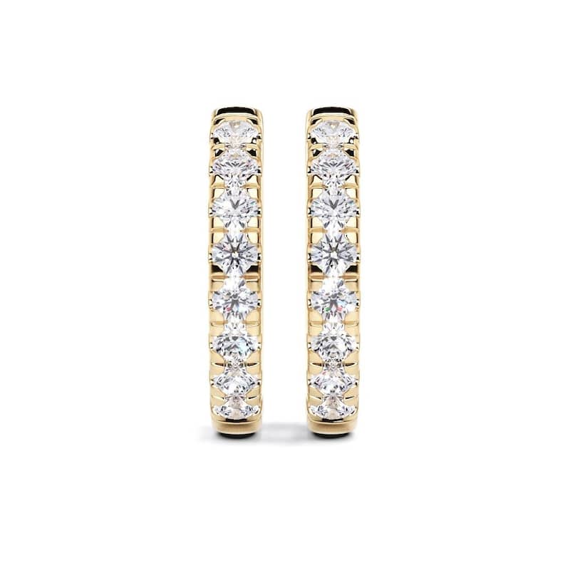 Vault Classics 0.33ct TW Natural Diamond Hoop Earrings (I VS2)