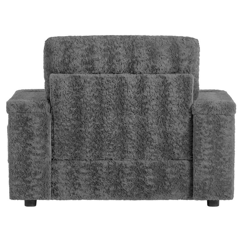 42" Oversized Chaise Lounge Indoor Sofa Bed with Storage Ottoman