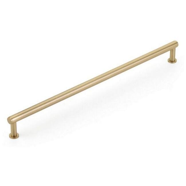 Schaub and Company Pub House 12" Center to Center Smooth Bar Solid - Signature Satin Brass