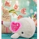preview thumbnail 5 of 3, DolliBu Mothers Day Super Soft Plush White Whale Large with Pink Heart - 13 inches
