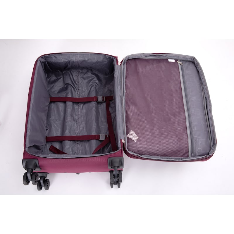 Carry On Luggage Sets 3 Piece, Softshell Lightweight Durable Suitcase with Spinner Wheels and Alloy Zipper, for Men Women