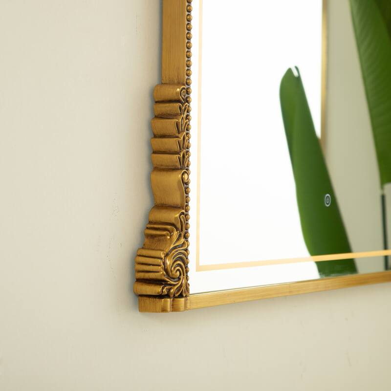 Velora Exquisite Retro Irregular PU Art Decorative Mirror - Bathroom, Bedroom, Living Room - Silver