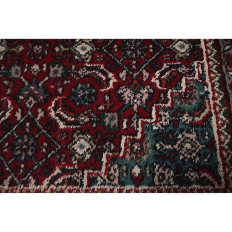 Hand Knotted Oriental 100% Wool Carpet Traditional Floral Black Tabriz-Mahi Area Rug - 9' 0'' X 5' 11''