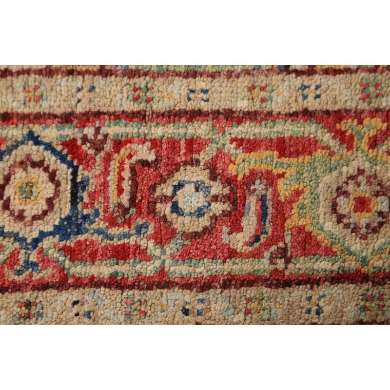 Heriz Serapi Vegetable Dye Rug Handmade Foyer Wool Carpet - 2'11"x 5'0"