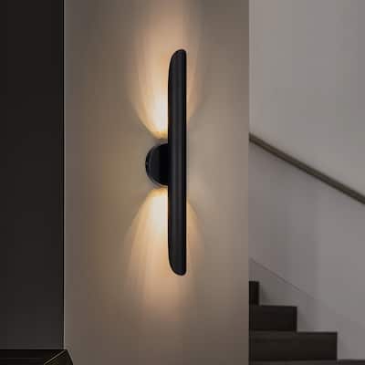 23.6-inch Minimalist Linear Dimmable Bathroom Vanity Light over Mirror Metal LED Wall Sconces Lighting