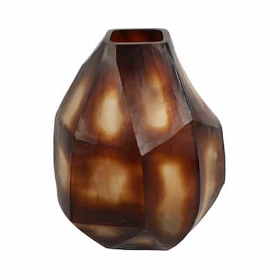 Sagebrook Home 10" Tioga Small Brown Glass Vase