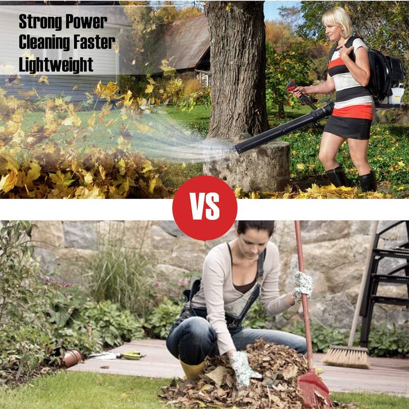 Gas Leaf Blower 52cc-2 Cycle with extension tube Backpack Blower - 68.5"L