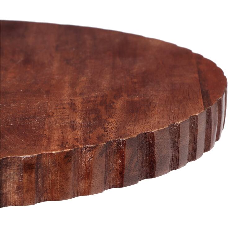 Mango Wood Round End table,Honey