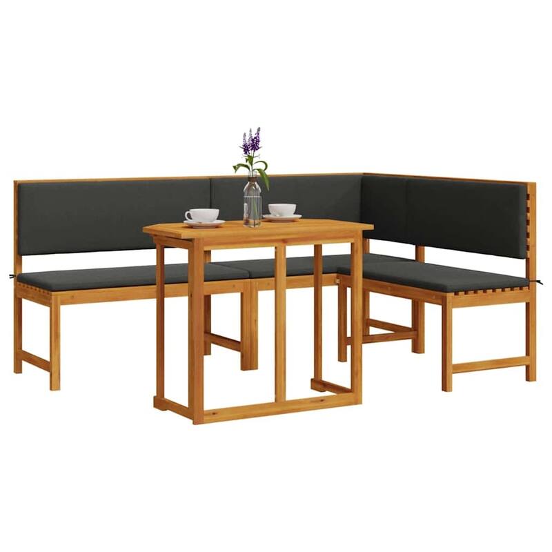 vidaXL Garden Bench Set Brown solid acacia wood - 20 x 35 x 30