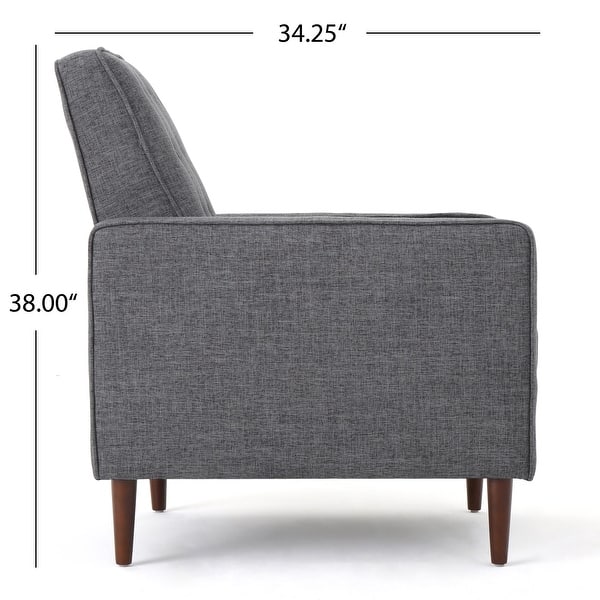 dimension image slide 2 of 5, Mervynn Mid-Century Modern Button Tufted Fabric Recliner by Christopher Knight Home