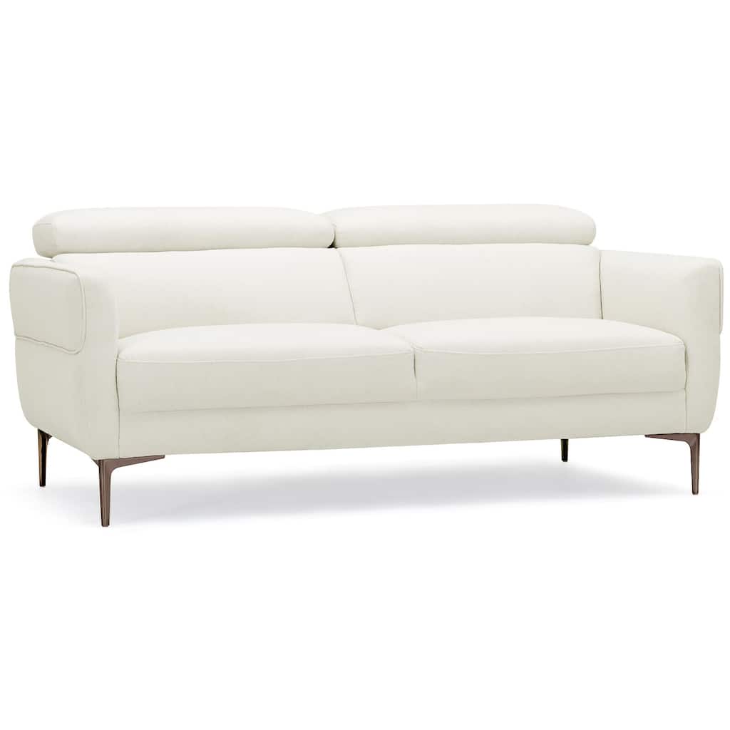 Gymax Modern Loveseat 72.5'' Fabric Sofa Couch w/ Adjustable Headrest
