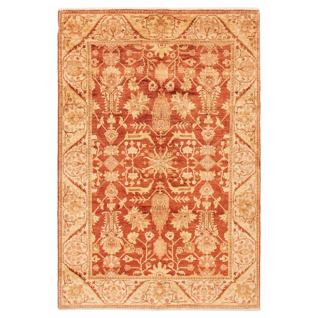ECARPETGALLERY Hand-knotted Chobi Finest Copper Wool Rug - 5'11 x 8'10