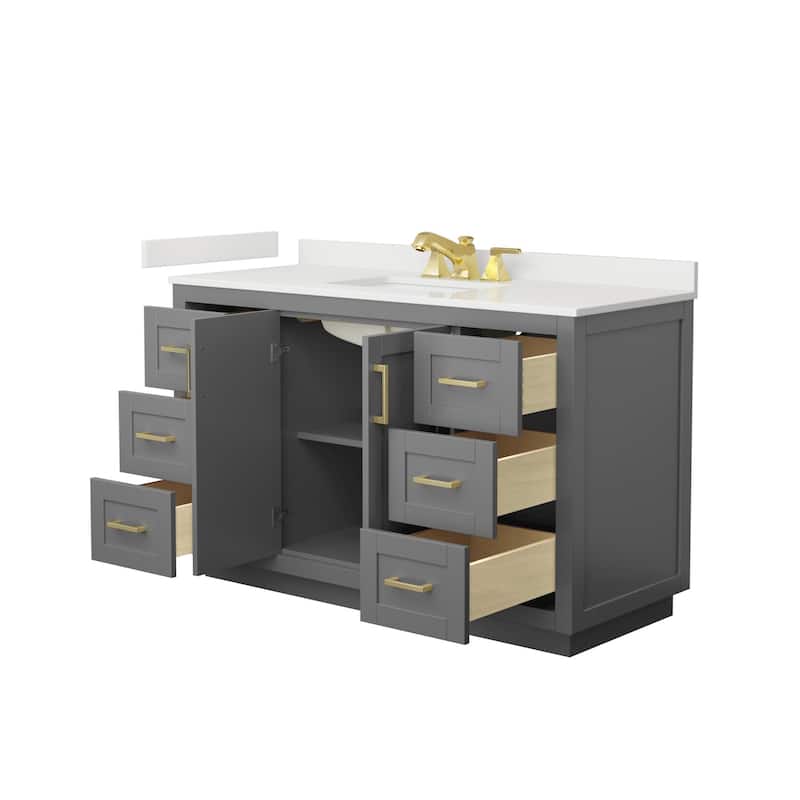 Wyndham Collection WCF292954S-QTZ-US3MXX Miranda 54" Free Standing