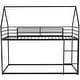 preview thumbnail 10 of 26, Elegant Style and House Metal Bunk Bed with Sturdy Frame, Built-in Ladder and Slide, Twin over Twin