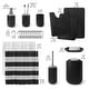 preview thumbnail 34 of 68, Clara Clark 23 Piece Complete Bathroom Accessories Kit With Shower Curtain and Rug Set