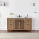 preview thumbnail 28 of 177, Altair Hadiya Bathroom Vanity with Composite Stone Countertop without Mirror 60S inch. - Brown Pine + Matte Black Hardware