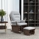 preview thumbnail 28 of 43, HOMCOM Nursery Glider Rocking Chair with Ottoman Cushion Seating Light Grey