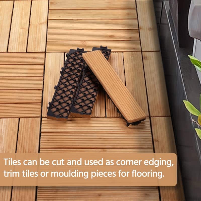Yaheetech 27pcs 12"x12" Tiles for Patio Garden for Indoor & Outdoor