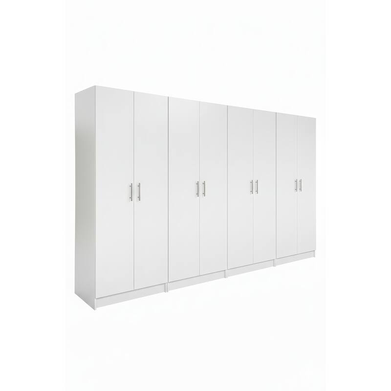 Modex Multi-Purpose Utility Storage Cabinet (4-Piece Set) - W 126″ × D 15.7″ × H 70.9″