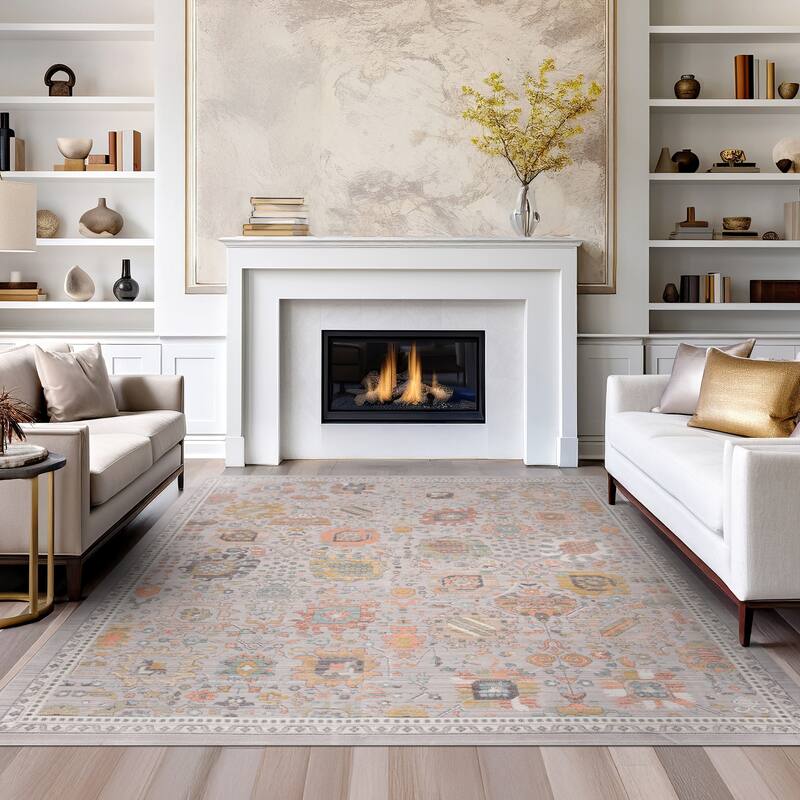 Crosswood Alyssa Traditional Floral Indoor Polyester Area Rug