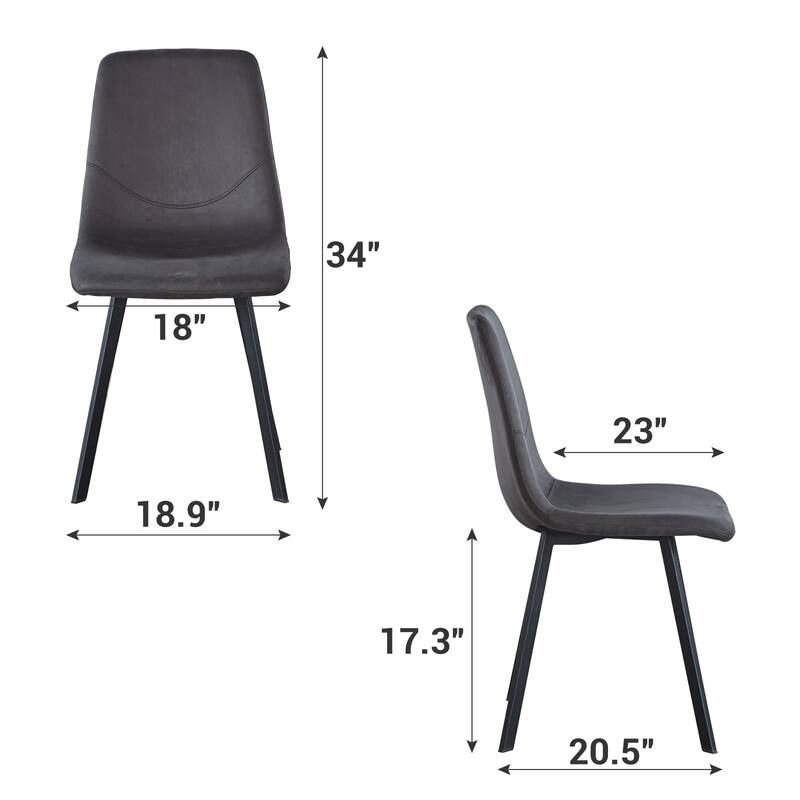 Dining Chairs Set of 2, Mid Century Modern Metel Legs for Indoor Kitchen & Dining Room Chairs Comfortable Chairs
