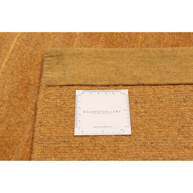 ECARPETGALLERY Hand-knotted Opulence Light Orange Wool Rug - 9'10 x 9'10