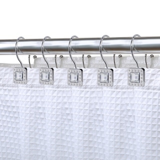 Utopia Alley Double Shower Curtain Hooks for Bathroom, Crystal Design, Set  of 12 - On Sale - Bed Bath & Beyond - 35284202
