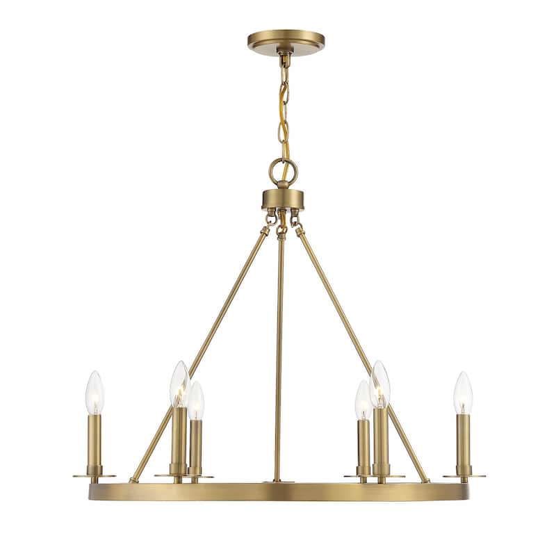 Meridian M10093 6 Light 26" Wide Taper Candle Style Chandelier