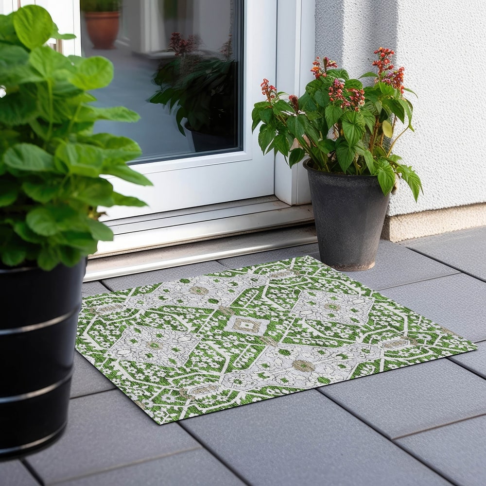 Machine Washable Indoor/ Outdoor Chantille Traditional Rug
