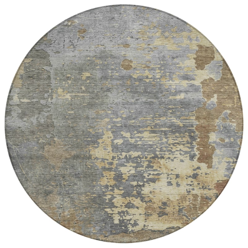 HomeRoots Abstract Transitional Rectangle Outdoor Rug