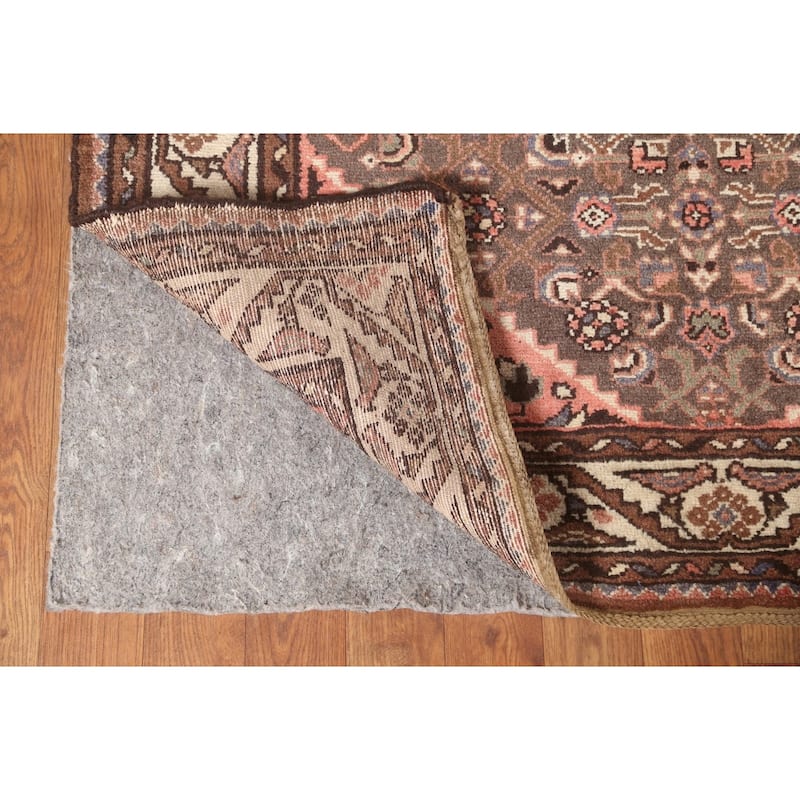 Traditional Hamedan Persian Vintage Runner Rug Handmade Wool Carpet - 3'8"x 9'8"