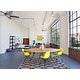 preview thumbnail 8 of 17, Set of 2 Molded Plastic Dining Chairs Mid-Century Modern Armless Side Chairs with Black Chrome Eiffel Legs for Kitchen or Office