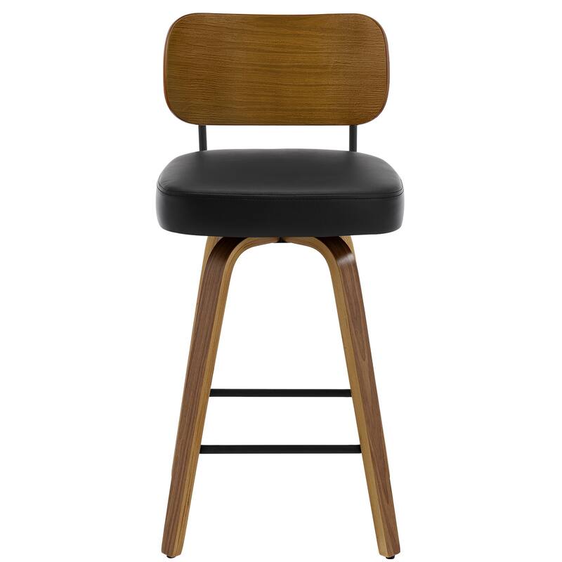 26" Swivel Upholstered Counter Height Bar Stool - 36.4" H x 17.1" W x 20" D