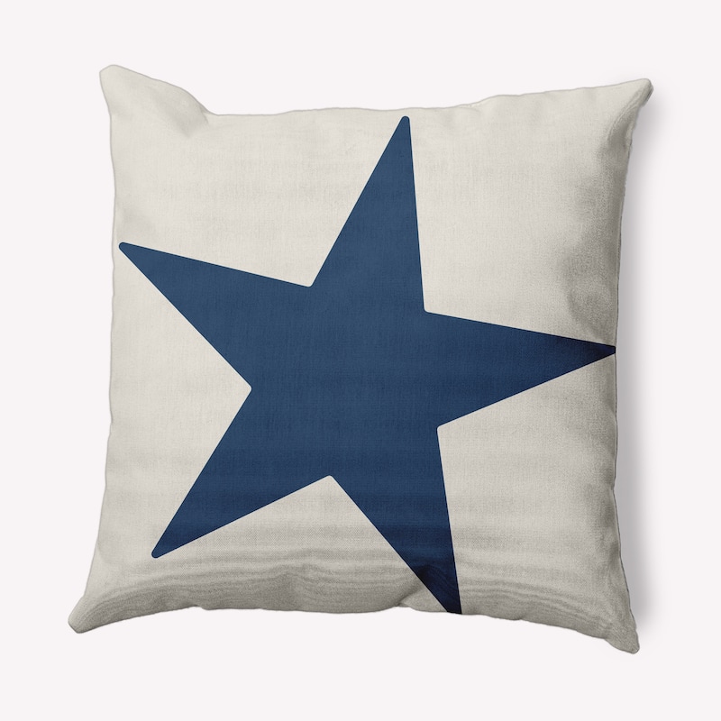 Big Star Nautical Indoor/Outdoor Throw Pillow - Nautical Blue - 20" x 20"